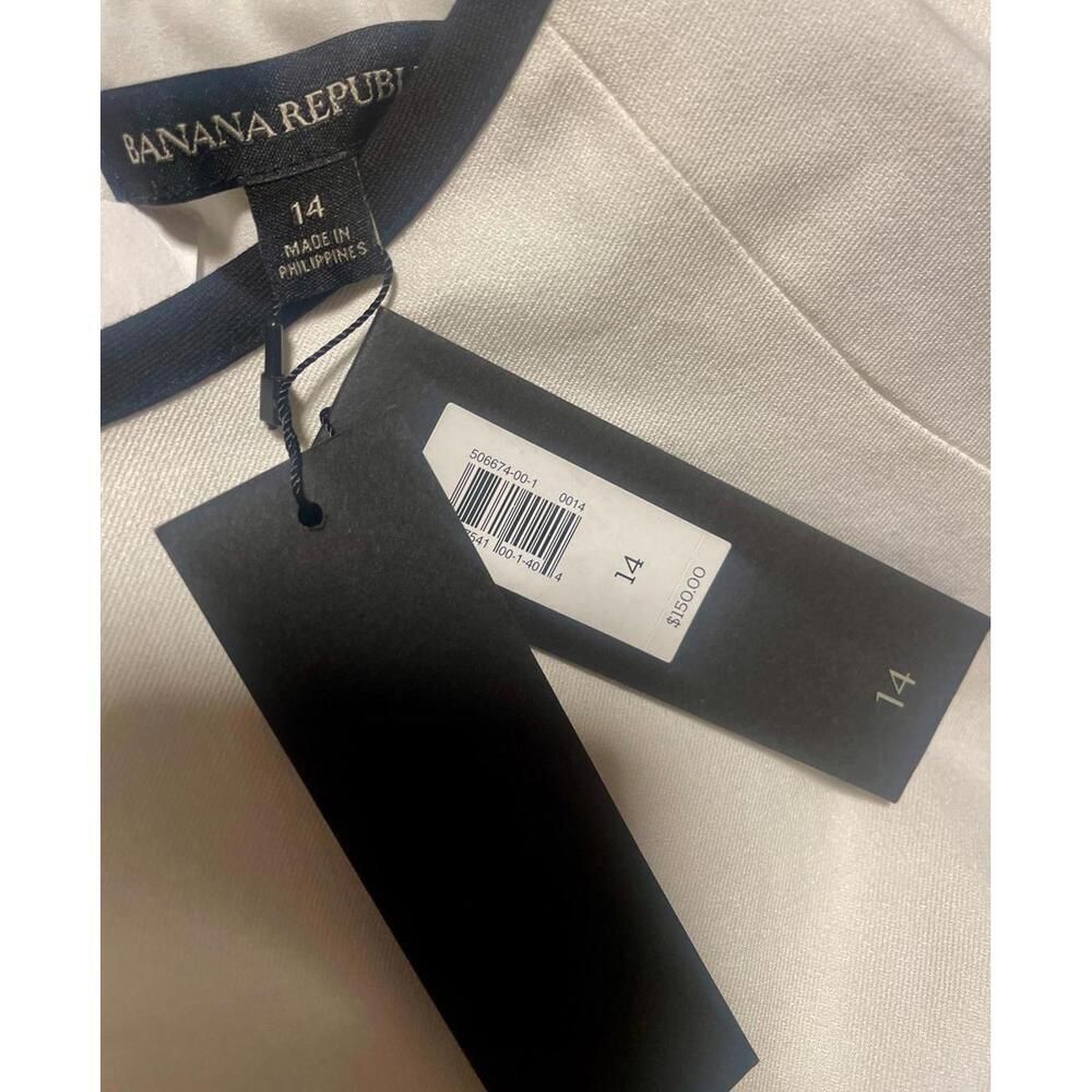 NEW Banana Republic Sloan Black White Color Block Ponte Shift Dress Stretch 14 - Picture 2 of 6